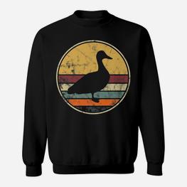 Ente Vintage Geschenk Retro Distressed B Sweatshirt - Seseable