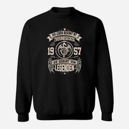 Herren Sweatshirt 1957 Geburt von Legenden, Jahrgangs Tee - Seseable