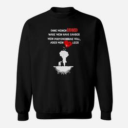 Hunde-Liebhaber Sweatshirt: 'Herz Leer ohne Hund' Motivshirt - Seseable