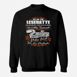 Leseratte Sweatshirt mit lustigem Spruch für Buchliebhaber - Seseable