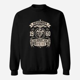 Personalisiertes November 1960 Legenden Geburtstags-Sweatshirt - Seseable