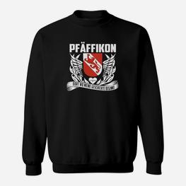 Pfäffikon Wappen Grafik-Sweatshirt, Schwarz mit Stolz Slogan - Seseable