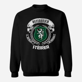 Schwarzes Steirer Wappen Sweatshirt für Herren mit Österreich-Print - Seseable