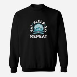 Skifahren Lustige Ski-Geschenke Pisten Wint Sweatshirt - Seseable