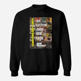 Tiermotiv Herren Sweatshirt Die letzten Tiere der Erde in Grafik - Seseable
