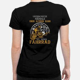 Älterer Mann Mit Fahrrad Frauen T-Shirt - Seseable
