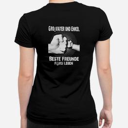 Großvater und Enkel Beste Freunde Frauen Tshirt, Leben Lang Verbunden - Seseable
