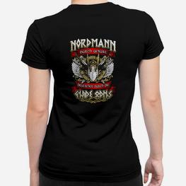 Nordmann Frauen Tshirt für Herren, Viking Motiv Durch Wälder - Über Berge - Seseable
