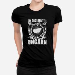 Ungarn Herzstolz Frauen Tshirt, Mein Herz lebt in Ungarn Design - Seseable