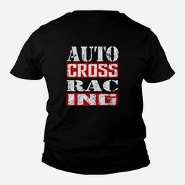 Auto Cross Racing Herren Kinder Tshirt, Motorsport Schwarz Tee - Seseable