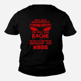 Schwarzes Kinder Tshirt mit Kreislauf aus Hass Slogan, Statement-Oberteil - Seseable