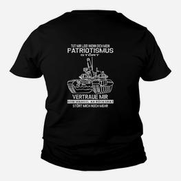 Schwarzes Kinder Tshirt mit Patriotismus-Spruch, Dein Hass stört Motiv - Seseable