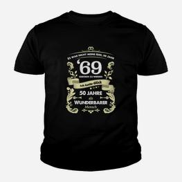 50 Jahre Wunderbarer Mensch Kinder Tshirt, Schwarzes Geburtstags-Design - Seseable