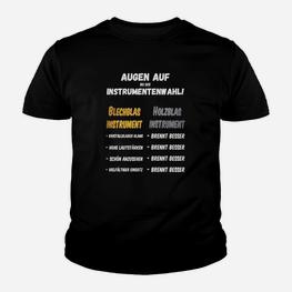 Blechblas vs. Holzblas Instrumente Lustiges Vergleich Kinder Tshirt - Seseable