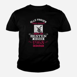 Damenshirt Schwarz Beste Frauen 1968 Geboren, Jahrgang 1968 Tee Kinder Tshirt - Seseable