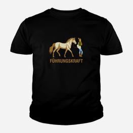 Führungskraft Pferde-Motiv Kinder Tshirt, Witziges Design für Reiter - Seseable