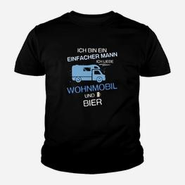 Herren Kinder Tshirt Einfacher Mann: Wohnmobil & Bier, Lustige Sprüche - Seseable