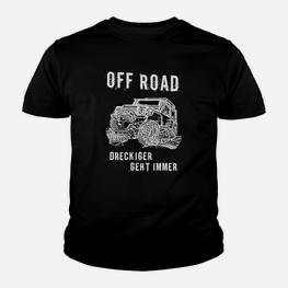 Herren Off Road Motiv Kinder Tshirt Schwarz, 'Dreckiger geht immer' Design - Seseable