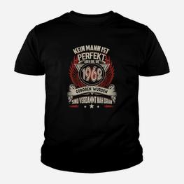 Jahrgang 1960 Herren Kinder Tshirt Kein Mann ist perfekt, aber 1960 Geborene nahe dran - Seseable