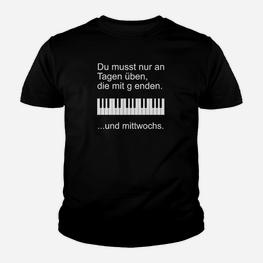 Lustiges Klavier Kinder Tshirt – Wortspiel für Übungstage - Seseable