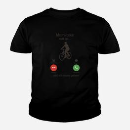 Mein Bike ruft an Kinder Tshirt für Fahrrad-Enthusiasten, Humorvolles Design - Seseable