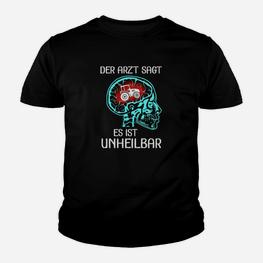 Motorradfans Unheilbar Spruch Kinder Tshirt, Lustiges Motorrad Tee - Seseable