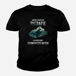 Mountainbike-Therapie Herren Kinder Tshirt, Spruch & Fahrrad-Design - Seseable