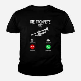 Musiker Humor Kinder Tshirt Die Trompete ruft, Witziges Tee mit Anruf-Motiv - Seseable