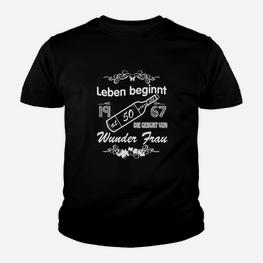 Personalisiertes Geburtstags-Kinder Tshirt für Damen Leben beginnt mit 50, Geburt von Legenden - Seseable