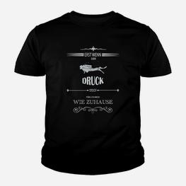 Schwarzes Kinder Tshirt Luftfahrtmotiv Letzte Schraube...Zuhause, Piloten Design - Seseable