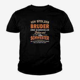 Stolzer Bruder Lieblingsschwester Kinder Tshirt, Geschwister Liebe - Seseable