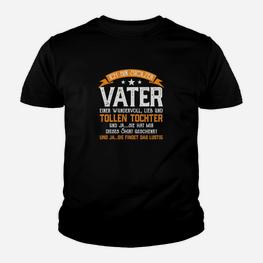 Vater Tochter Spruch Kinder Tshirt in Schwarz, Perfekt für Stolze Väter - Seseable