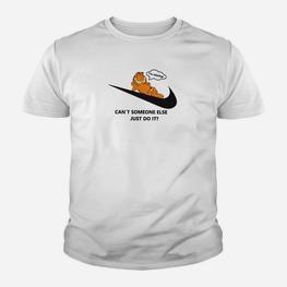 Faules Cartoon-Kinder Tshirt, Lustiges Parodie-Motiv mit Motivationsspruch - Seseable