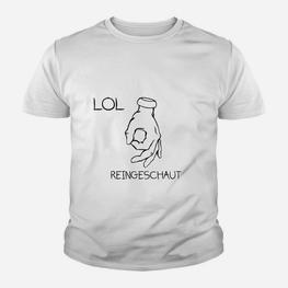 LOL Reingeschaut Handzeichen Kinder Tshirt, Lustiges Meme-Hemd - Seseable