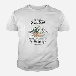 Wanderlust Ruhestand Herren Kinder Tshirt – Motiv In die Berge gehen - Seseable