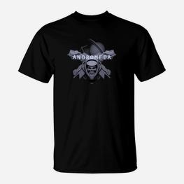 Andromeda Galaktischer Krieger Herren T-Shirt Schwarz, Weltraum Design - Seseable