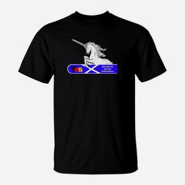 Einhorn YESX Schwarzes T-Shirt, Grafik Design Tee für Fantasy-Fans - Seseable