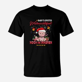 Lustiges Schwangerschafts-Weihnachtsshirt, Babys Erstes Weihnachten - Seseable