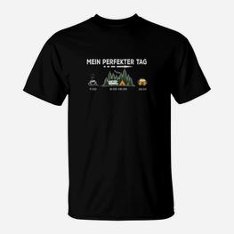 Mein Perfekter Tag Schwarzes T-Shirt, Motiv für Outdoor & Camping - Seseable