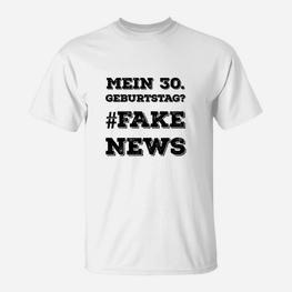 50. Geburtstag Lustiges T-Shirt - Mein 50. Geburtstag? #FAKENEWS Aufdruck in Weiß - Seseable