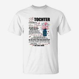 Mutter-Tochter Liebe T-Shirt, Emotional mit Blumen & Sprüchen - Seseable