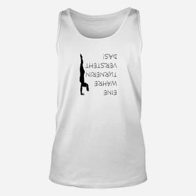 Herren Yoga-Pose Unisex TankTop, Spiegeltext May The Inversion Be With You - Seseable De