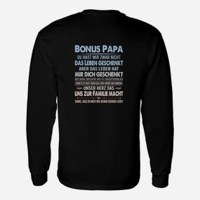 Bonus Papa Langarmshirts, Stiefvater Geschenk mit Aufschrift - Seseable De