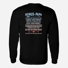 Personalisiertes Bonus-Papa Langarmshirts mit Botschaft, Herzdesign - Seseable De