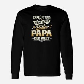 Bester Papa der Welt Schwarzes Langarmshirts, Ideal zum Vatertag - Seseable De