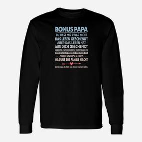 Bonus Papa Langarmshirts, Lustiges Stiefvater-Design - Seseable De