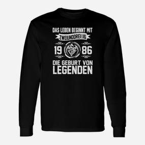 Geburt von Legenden 1986 Langarmshirts, Retro Geburtstagsdesign - Seseable De