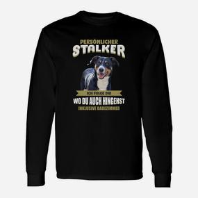 Lustiges Hunde-Stalker Langarmshirts, Border-Collie Persönlicher Stalker - Seseable De