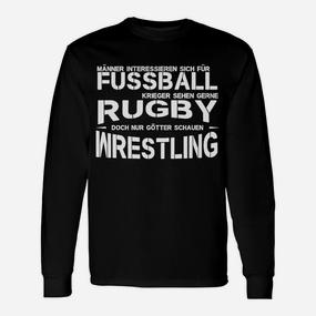 Sportfan Langarmshirts mit humorvollem Aufdruck: Fußball, Rugby, Wrestling - Seseable De