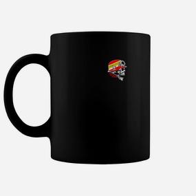 Schwarzes Tassen mit buntem Logo-Print auf der Brust, Designer Tee - Seseable De